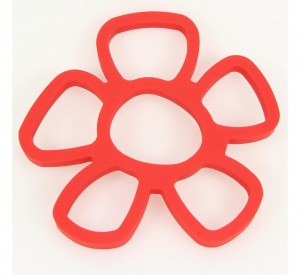 dessous de plat silicone magnetique daisy rouge